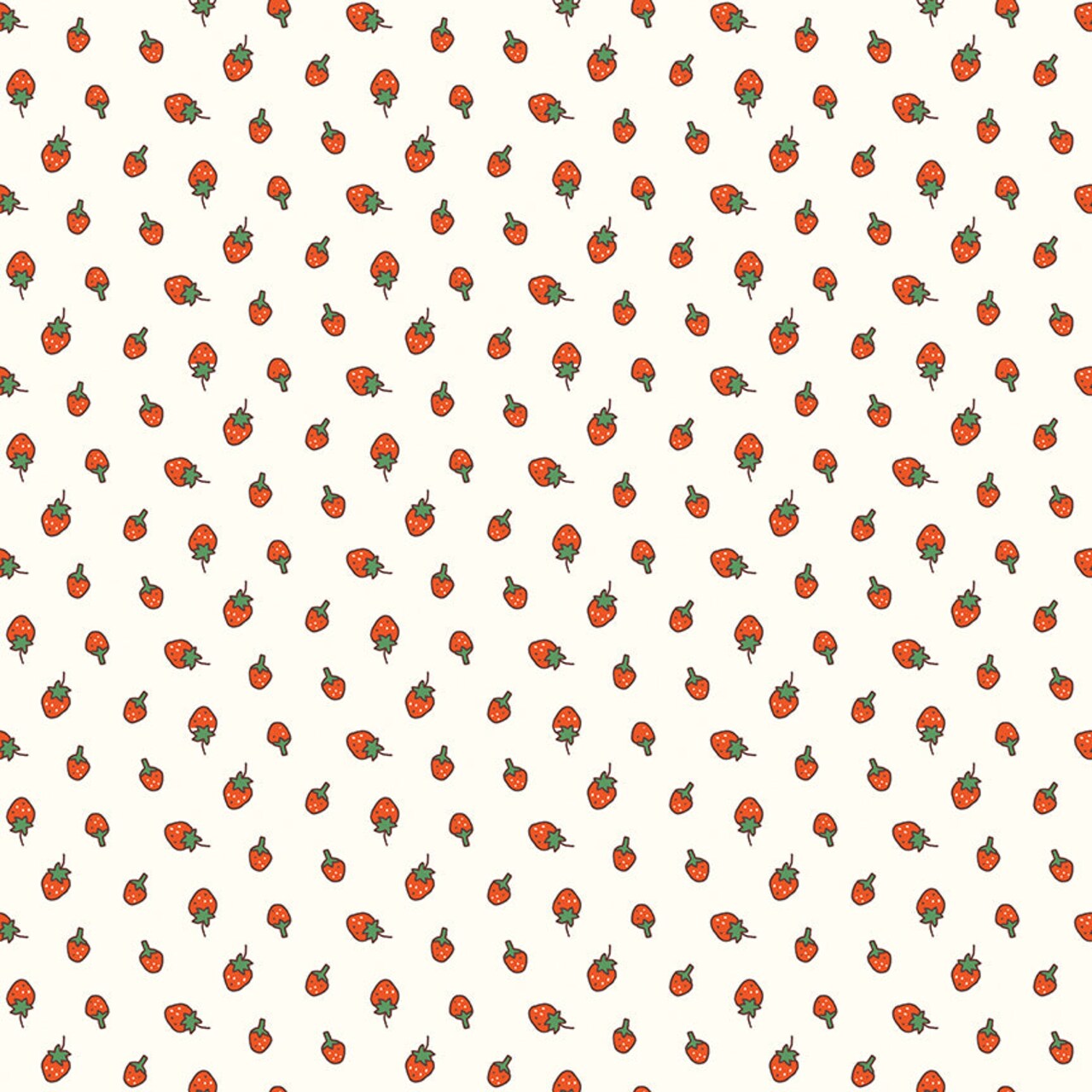 Fabric Riley Blake Cream Strawberries Serendipity 2 by the Quarter Yard C17302-CREAM